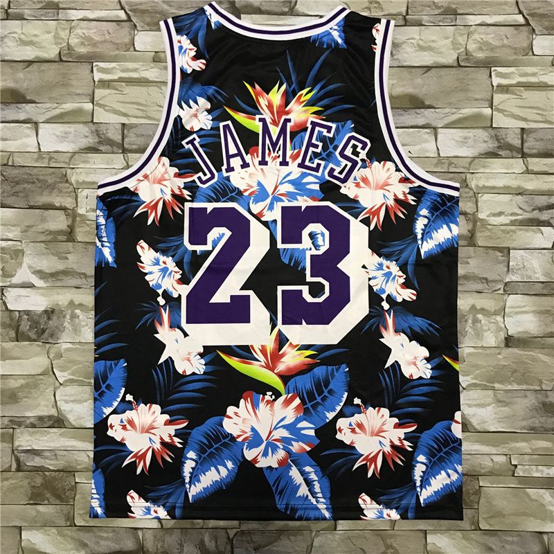 Men Los Angeles Lakers #23 James black Heat transfer 2021 NBA Jersey